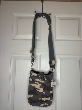 Savvy + Grace Camouflage print Crossbody Bag with Adjustable, detachable Strap